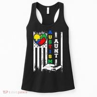 Autism Aunt US Flag Women's Tank Top thumb 0