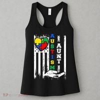 Autism Aunt US Flag Women's Tank Top thumb 3