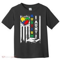 Autism Aunt US Flag Toddler T-Shirt thumb 0