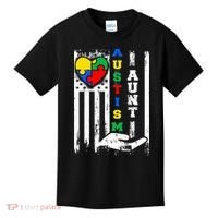 Autism Aunt US Flag Kids T-Shirt thumb 0