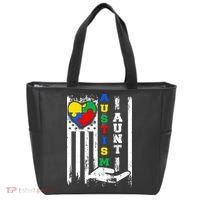 Autism Aunt US Flag Tote Bag thumb 0