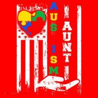 Autism Aunt US Flag Santa Hat thumb 1