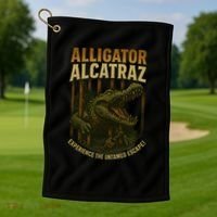 Alligator Alcatraz Untamed Escape Golf Towel thumb 1