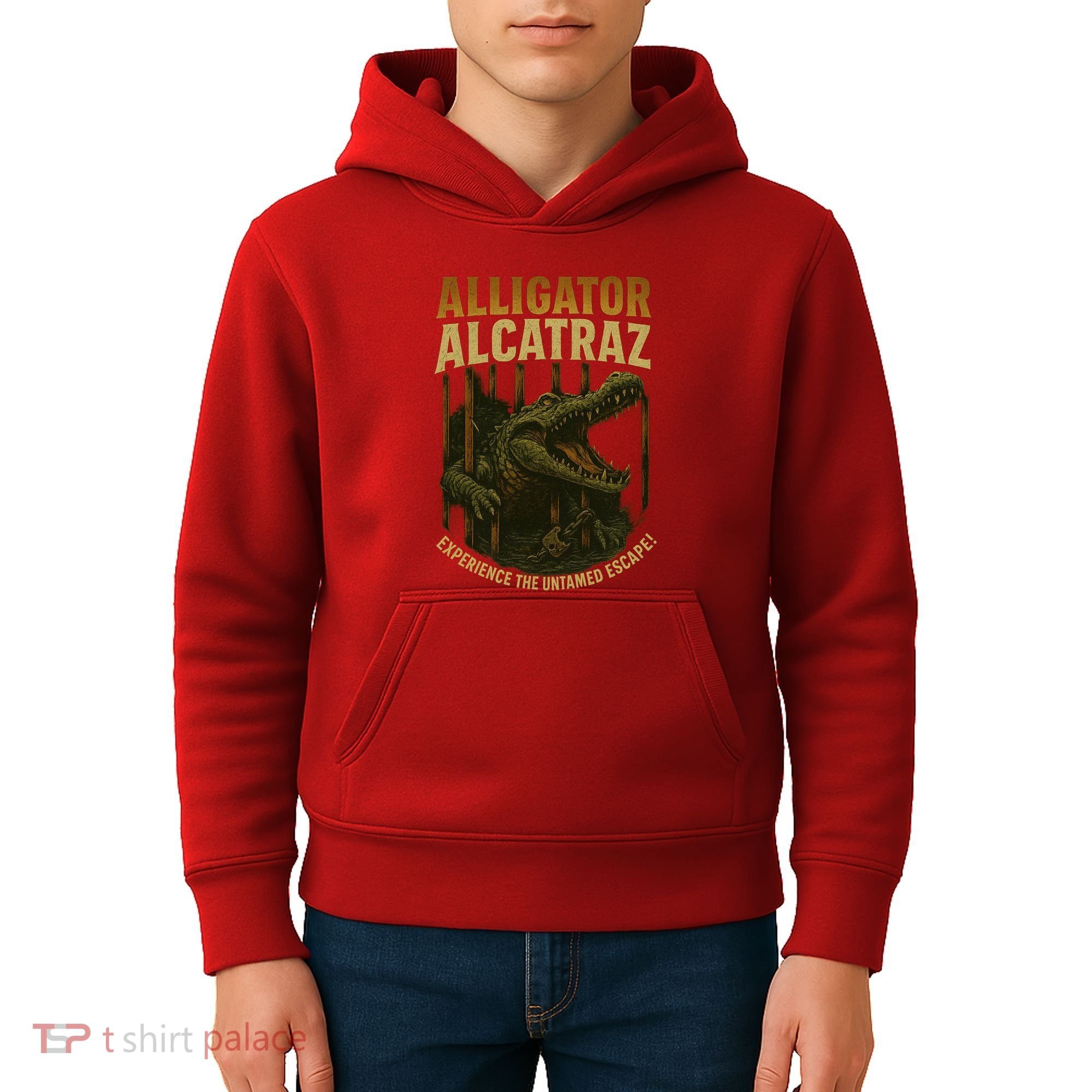 Alligator Alcatraz Untamed Escape Kids Hoodie