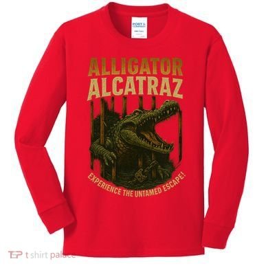 Alligator Alcatraz Untamed Escape Kids Long Sleeve Shirt