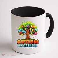 Autism Accept Understand Love Autism Awareness Tree Teacher Coffee Mug thumb 1