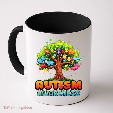 Autism Accept Understand Love Autism Awareness Tree Teacher Coffee Mug