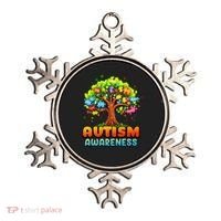 Autism Accept Understand Love Autism Awareness Tree Teacher Ornament thumb 0