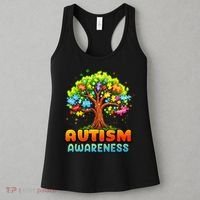 Autism Accept Understand Love Autism Awareness Tree Teacher Women's Tank Top thumb 3