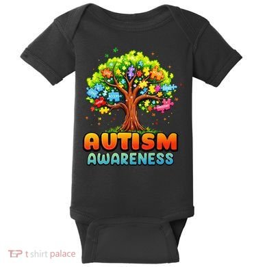 Autism Accept Understand Love Autism Awareness Tree Teacher Baby Bodysuit