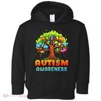 Autism Accept Understand Love Autism Awareness Tree Teacher Toddler Hoodie thumb 0