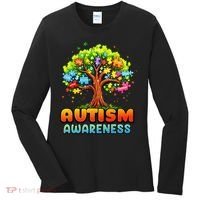 Autism Accept Understand Love Autism Awareness Tree Teacher Women's Long Sleeve Shirt thumb 0