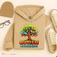 Autism Accept Understand Love Autism Awareness Tree Teacher Hoodie thumb 4