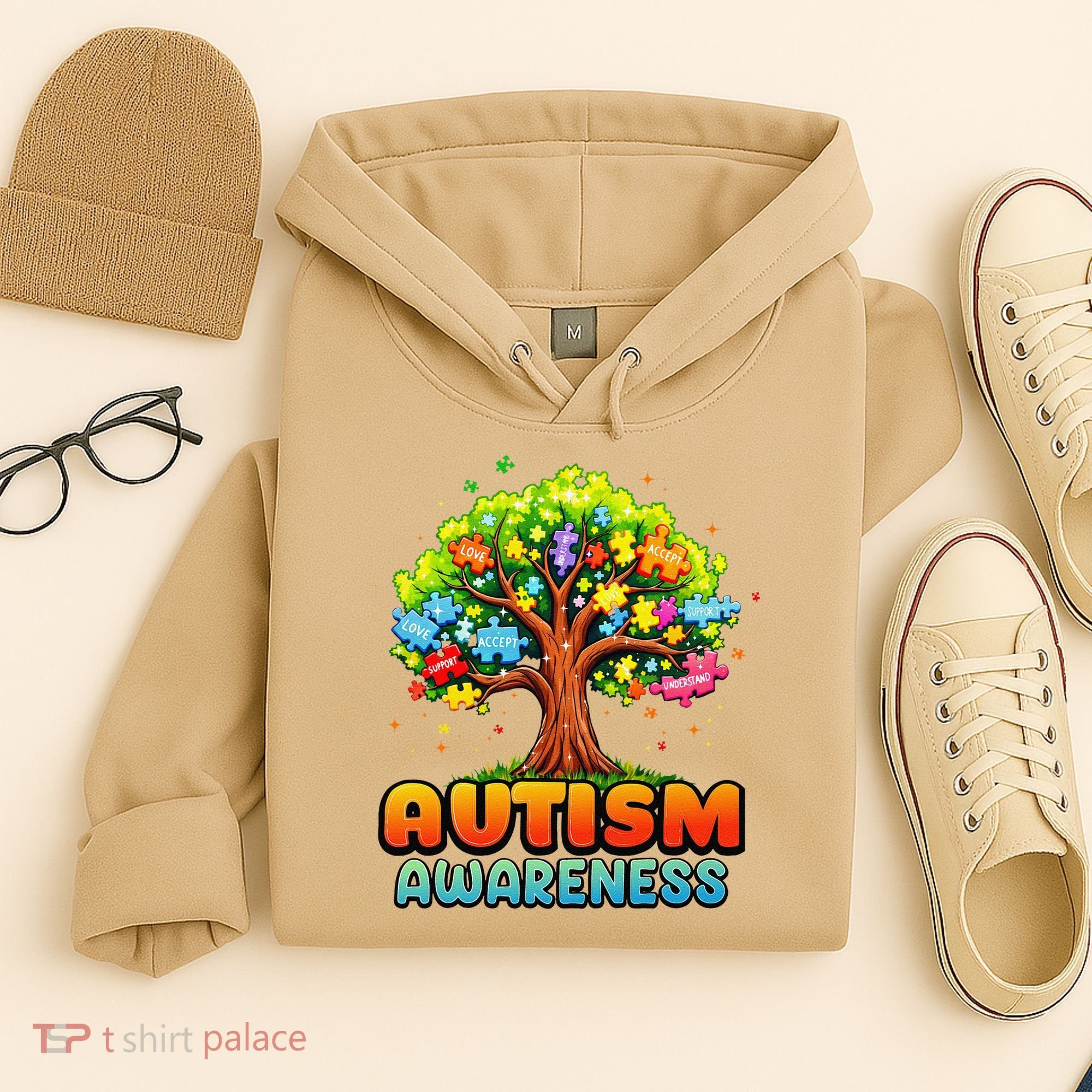 Autism Accept Understand Love Autism Awareness Tree Teacher Hoodie