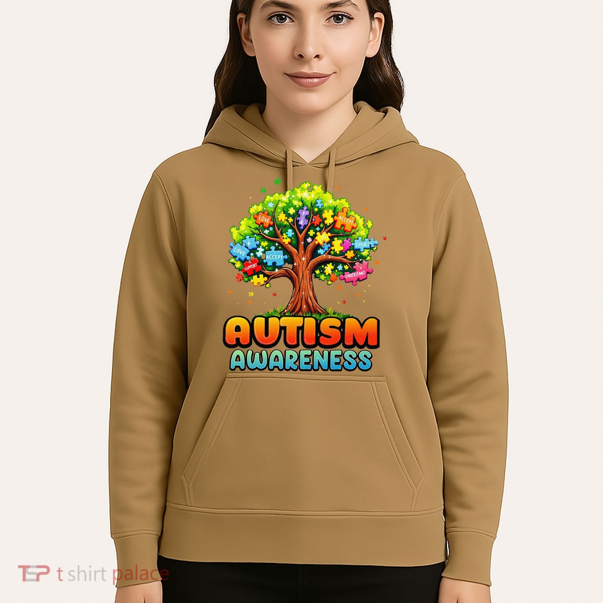 Autism Accept Understand Love Autism Awareness Tree Teacher Hoodie