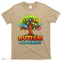 Autism Accept Understand Love Autism Awareness Tree Teacher T-Shirt thumb 0