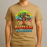 Autism Accept Understand Love Autism Awareness Tree Teacher T-Shirt thumb 3