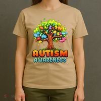 Autism Accept Understand Love Autism Awareness Tree Teacher T-Shirt thumb 4