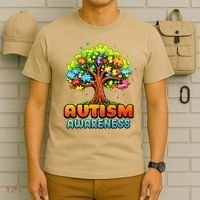 Autism Accept Understand Love Autism Awareness Tree Teacher T-Shirt thumb 6