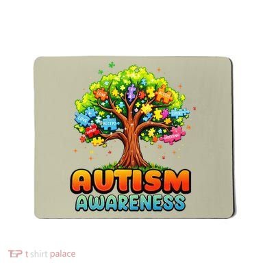 Autism Accept Understand Love Autism Awareness Tree Teacher Mousepad