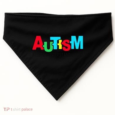 Autism, Accept Understand Love, Autism Awareness USA-Made Doggie Bandana