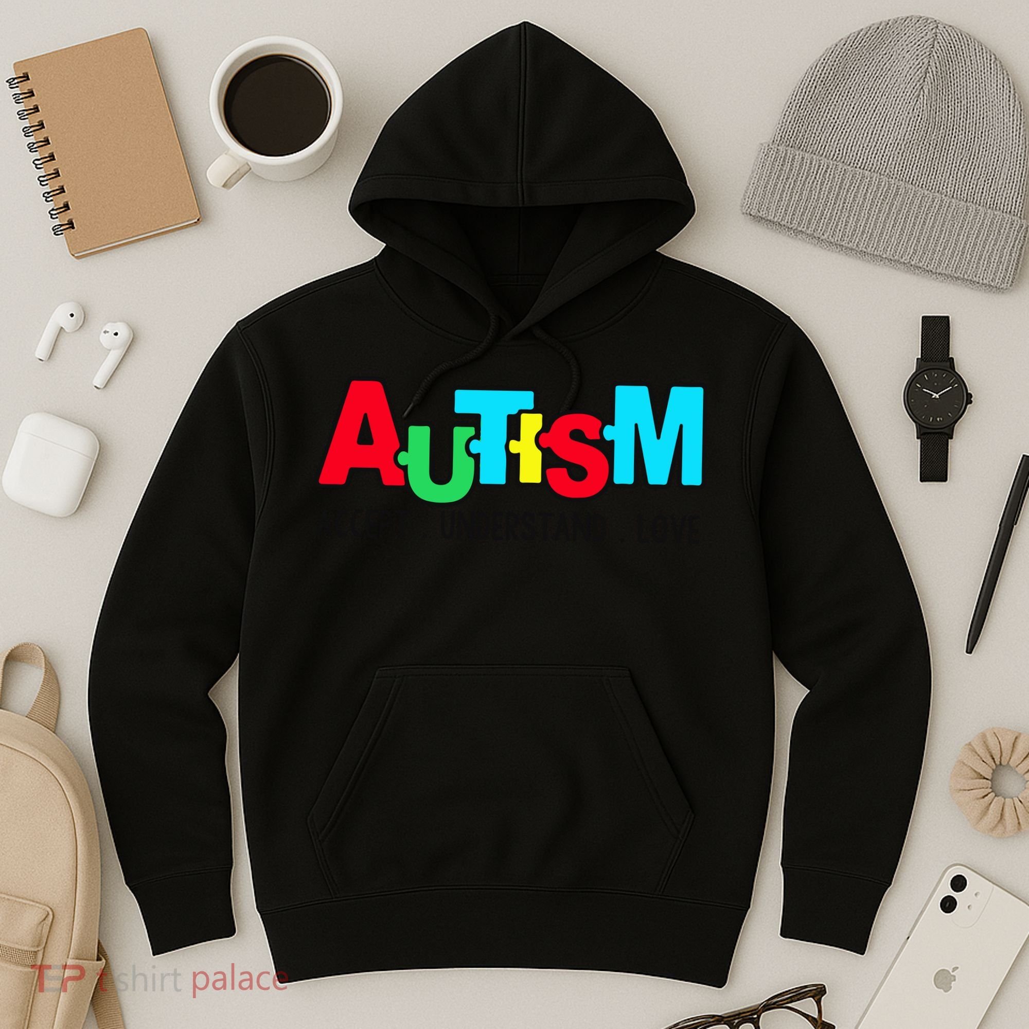 Autism, Accept Understand Love, Autism Awareness Hoodie