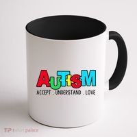 Autism, Accept Understand Love, Autism Awareness Coffee Mug thumb 1