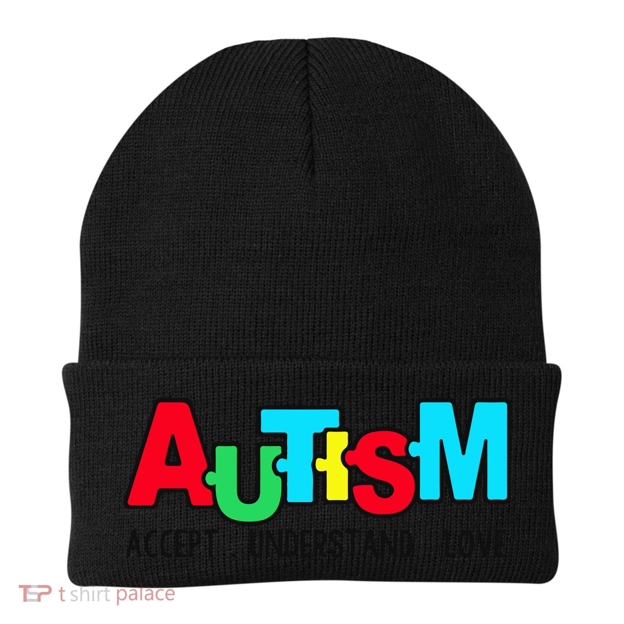Autism, Accept Understand Love, Autism Awareness Beanie