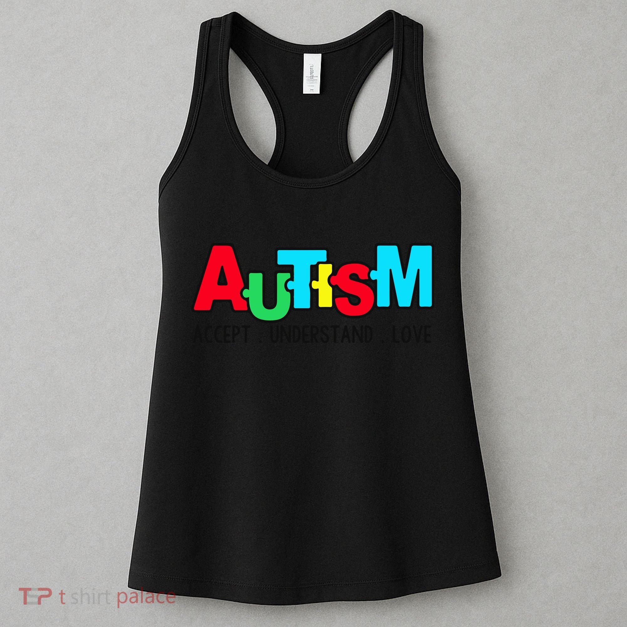 Autism, Accept Understand Love, Autism Awareness Women's Tank Top