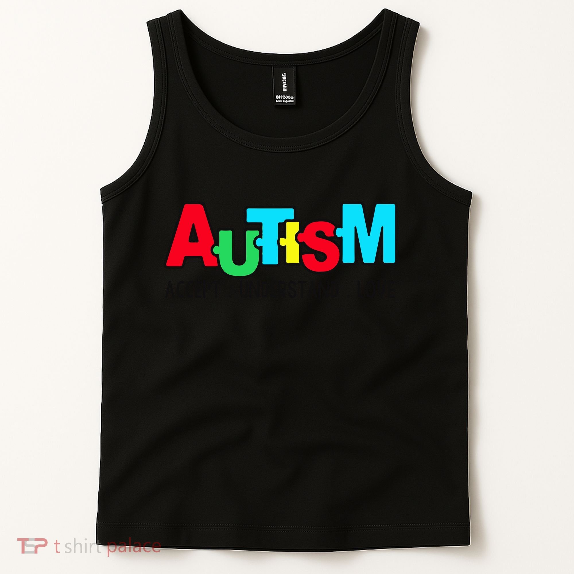 Autism, Accept Understand Love, Autism Awareness Tank Top