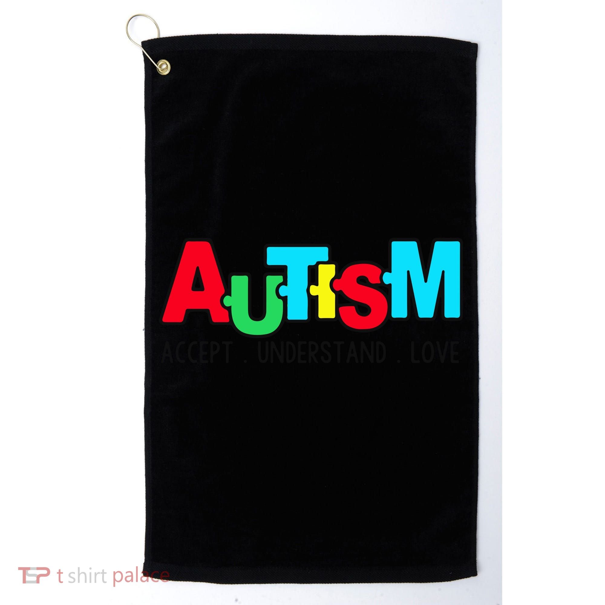 Autism, Accept Understand Love, Autism Awareness Golf Towel