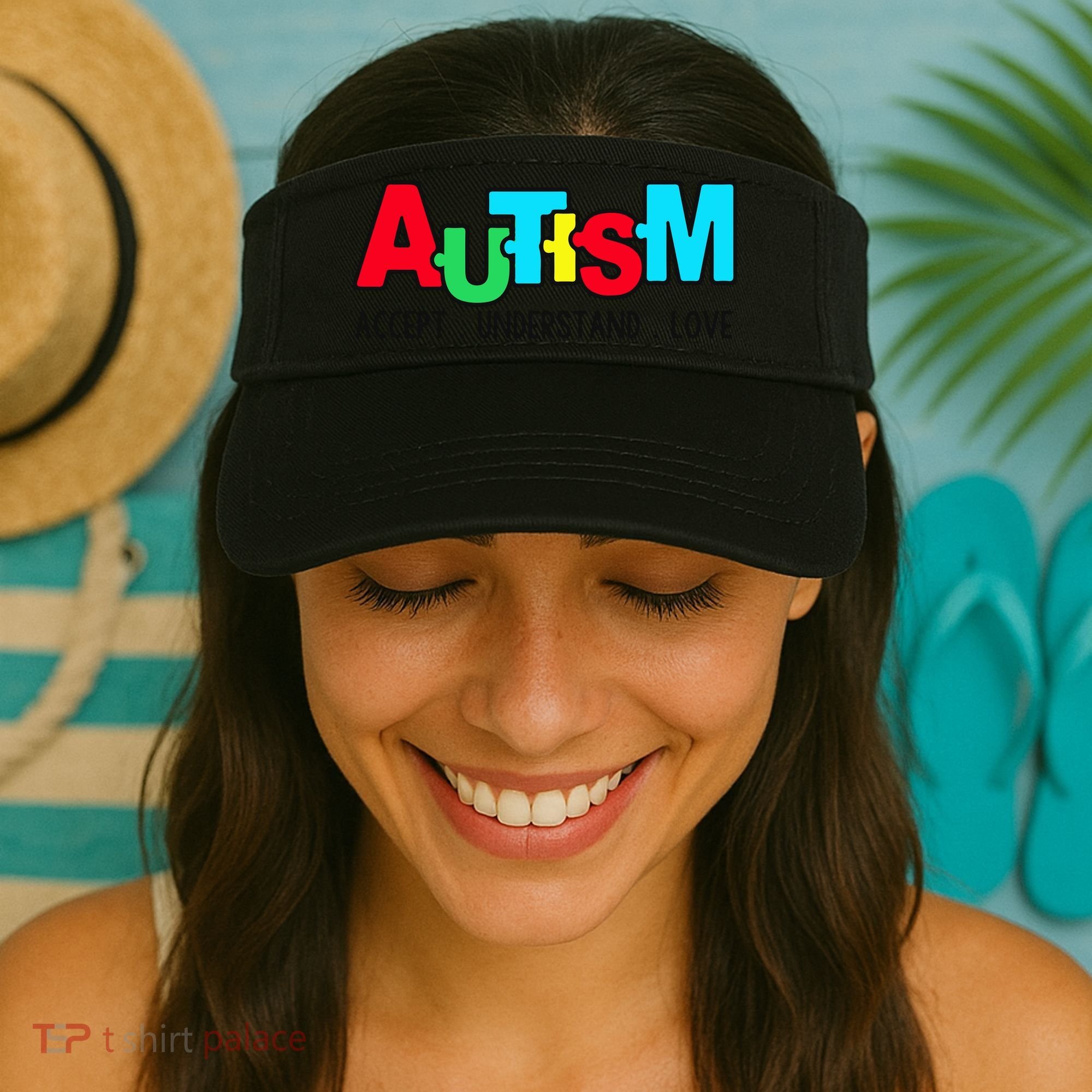 Autism, Accept Understand Love, Autism Awareness Visor