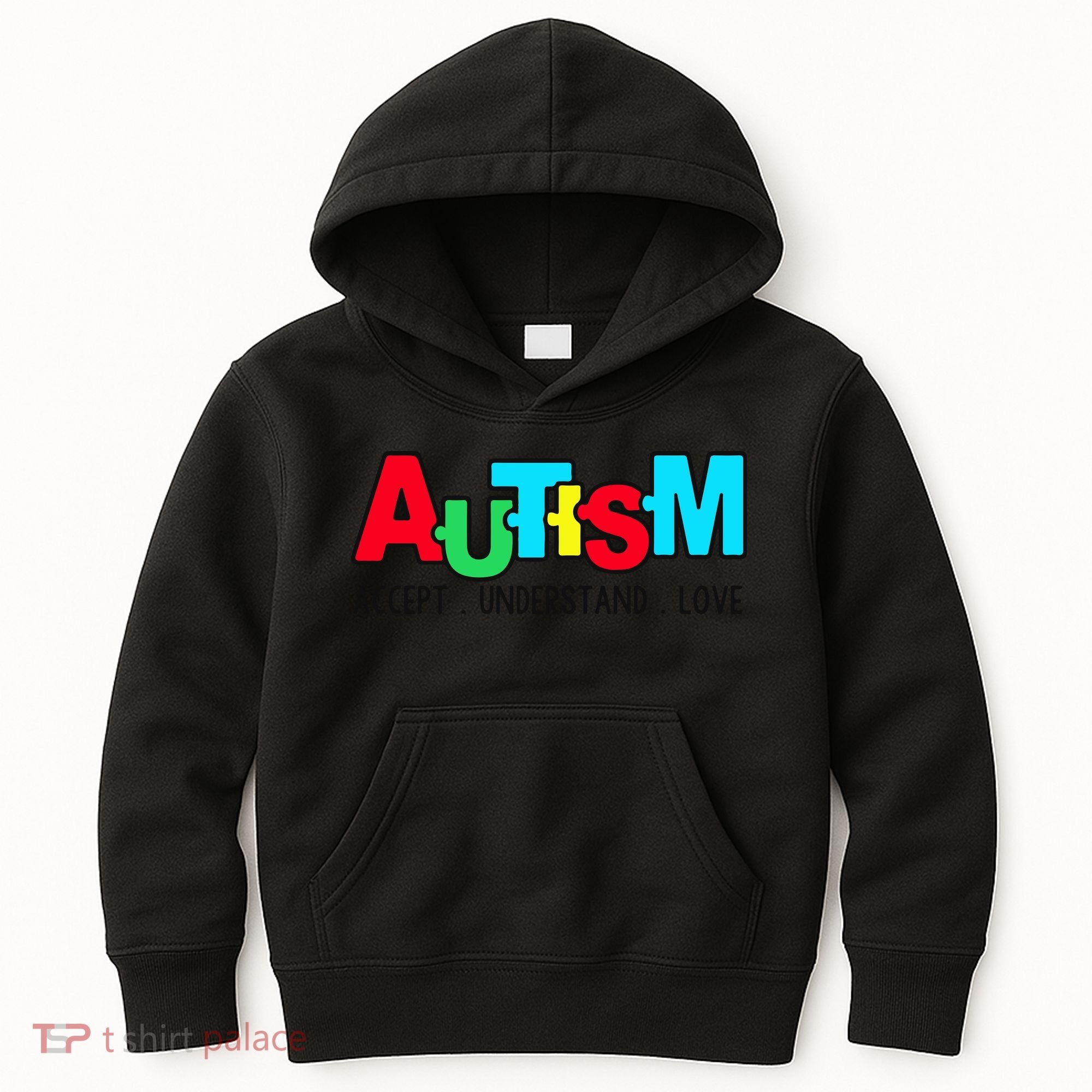 Autism, Accept Understand Love, Autism Awareness Kids Hoodie