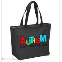 Autism, Accept Understand Love, Autism Awareness Tote Bag thumb 2