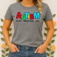 Autism, Accept Understand Love, Autism Awareness Women's T-Shirt thumb 2