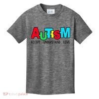 Autism, Accept Understand Love, Autism Awareness Kids T-Shirt thumb 0