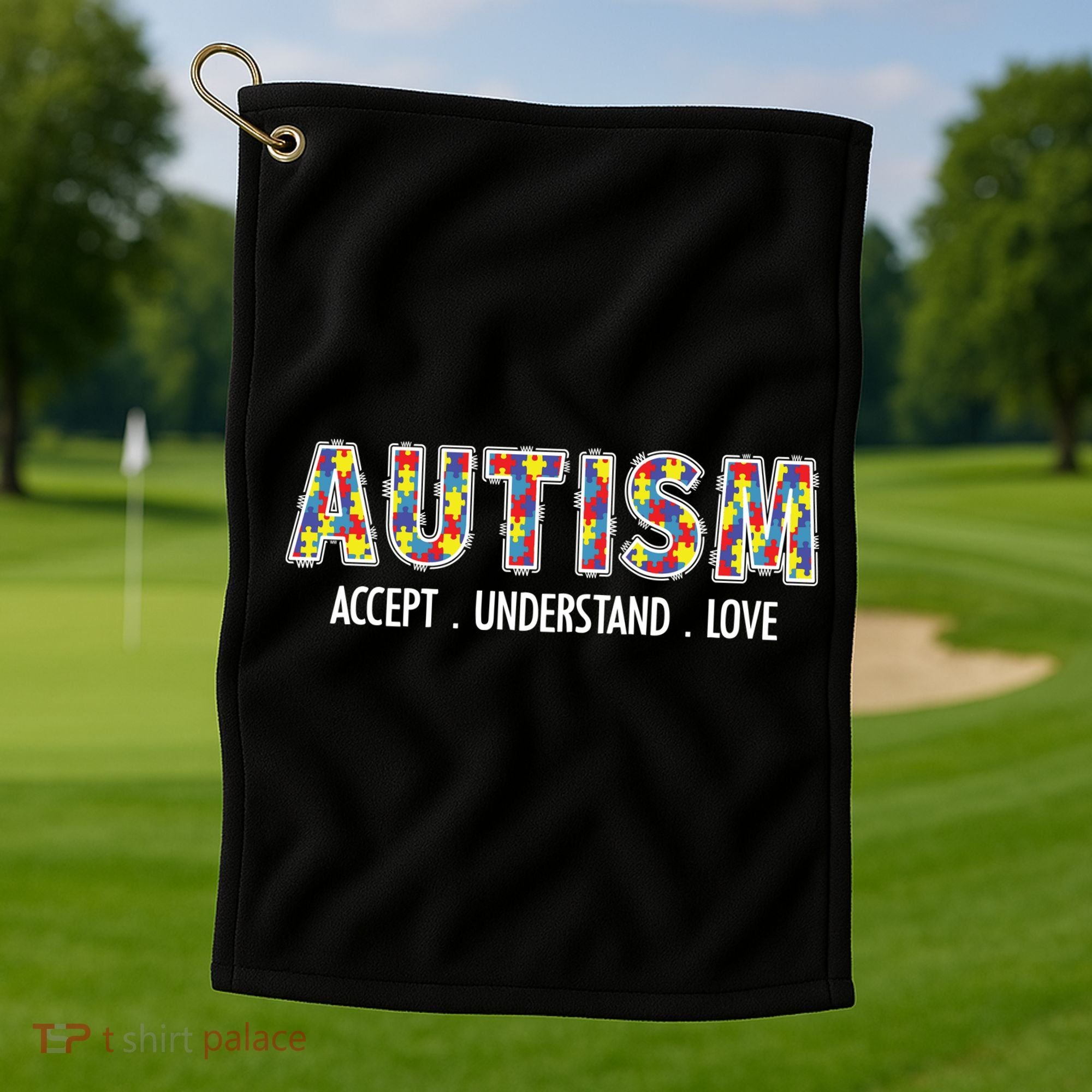 Autism Accept Understand Love Golf Towel