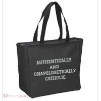 Authentically And Unapologetically Catholic Christian Faith Tote Bag thumb 2