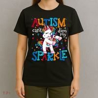 Autism Awareness Unicorn For Autism Mom Girl T-Shirt thumb 4