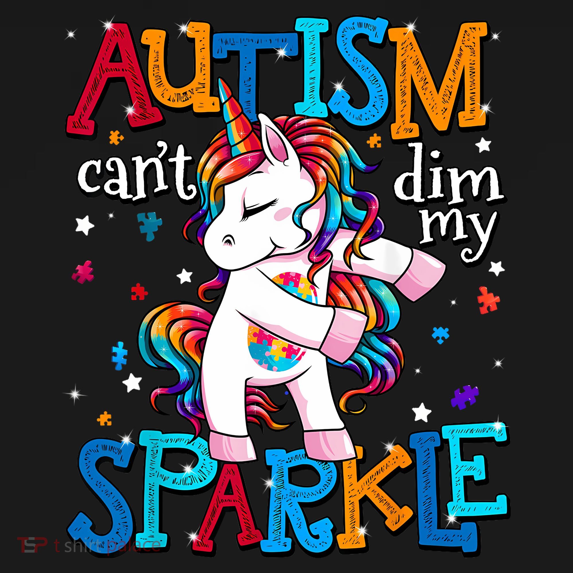 Autism Awareness Unicorn For Autism Mom Girl T-Shirt