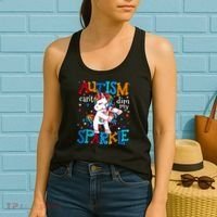 Autism Awareness Unicorn For Autism Mom Girl Women's Tank Top thumb 2