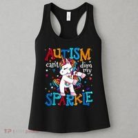 Autism Awareness Unicorn For Autism Mom Girl Women's Tank Top thumb 3