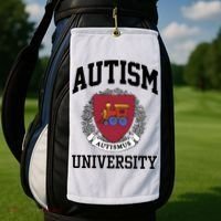 Autism Autismus University Autism Awareness Lover Golf Towel thumb 2