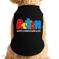 Autism Accept Understand Love Awareness Doggie Tank thumb 0