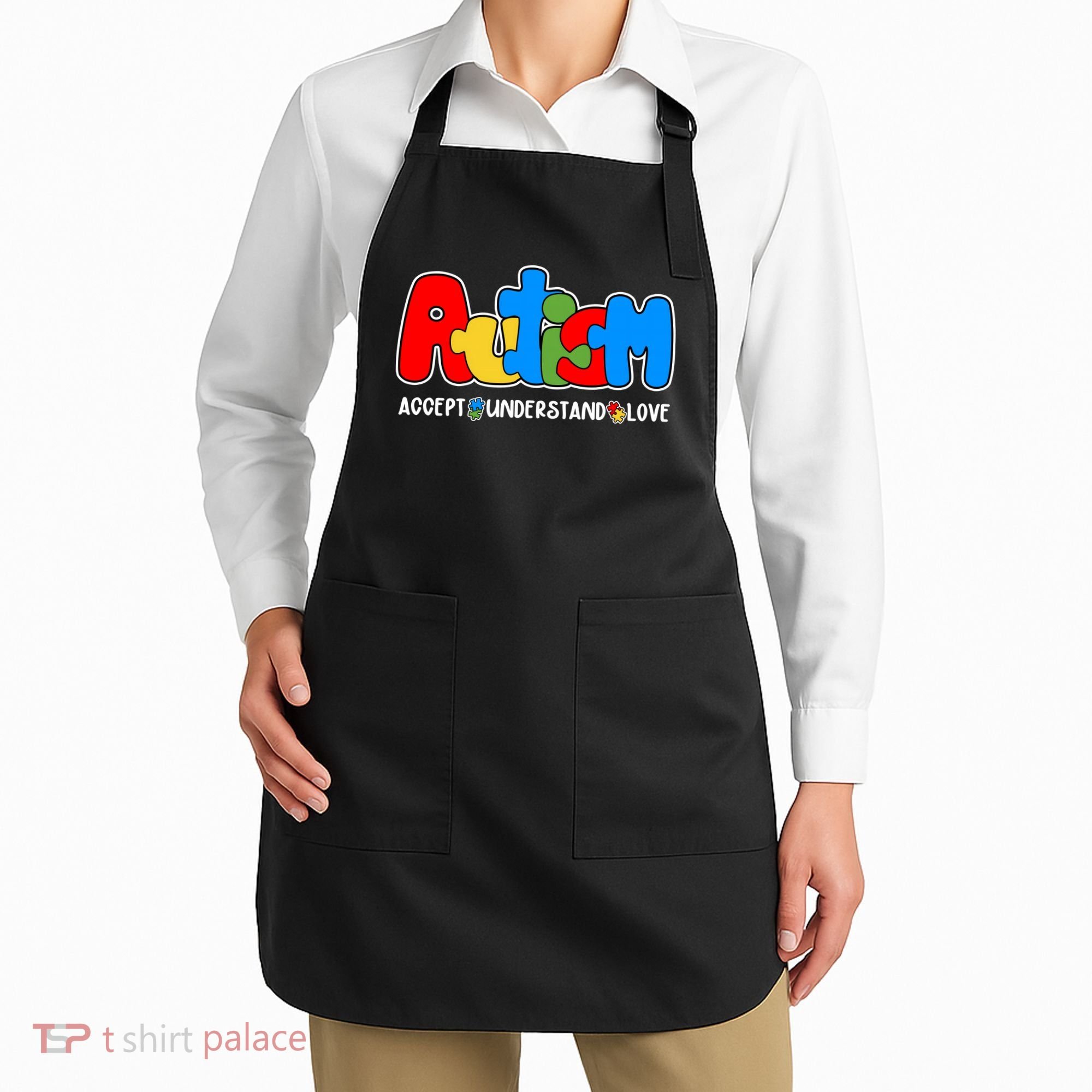 Autism Accept Understand Love Awareness Apron