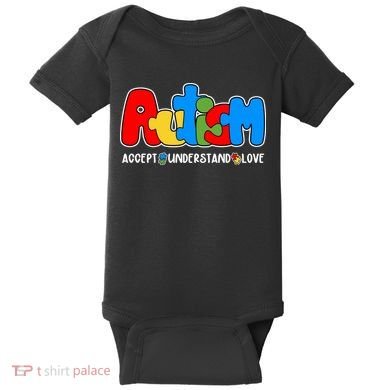 Autism Accept Understand Love Awareness Baby Bodysuit
