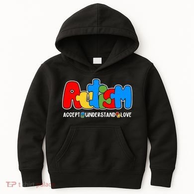 Autism Accept Understand Love Awareness Kids Hoodie