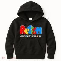 Autism Accept Understand Love Awareness Kids Hoodie thumb 0