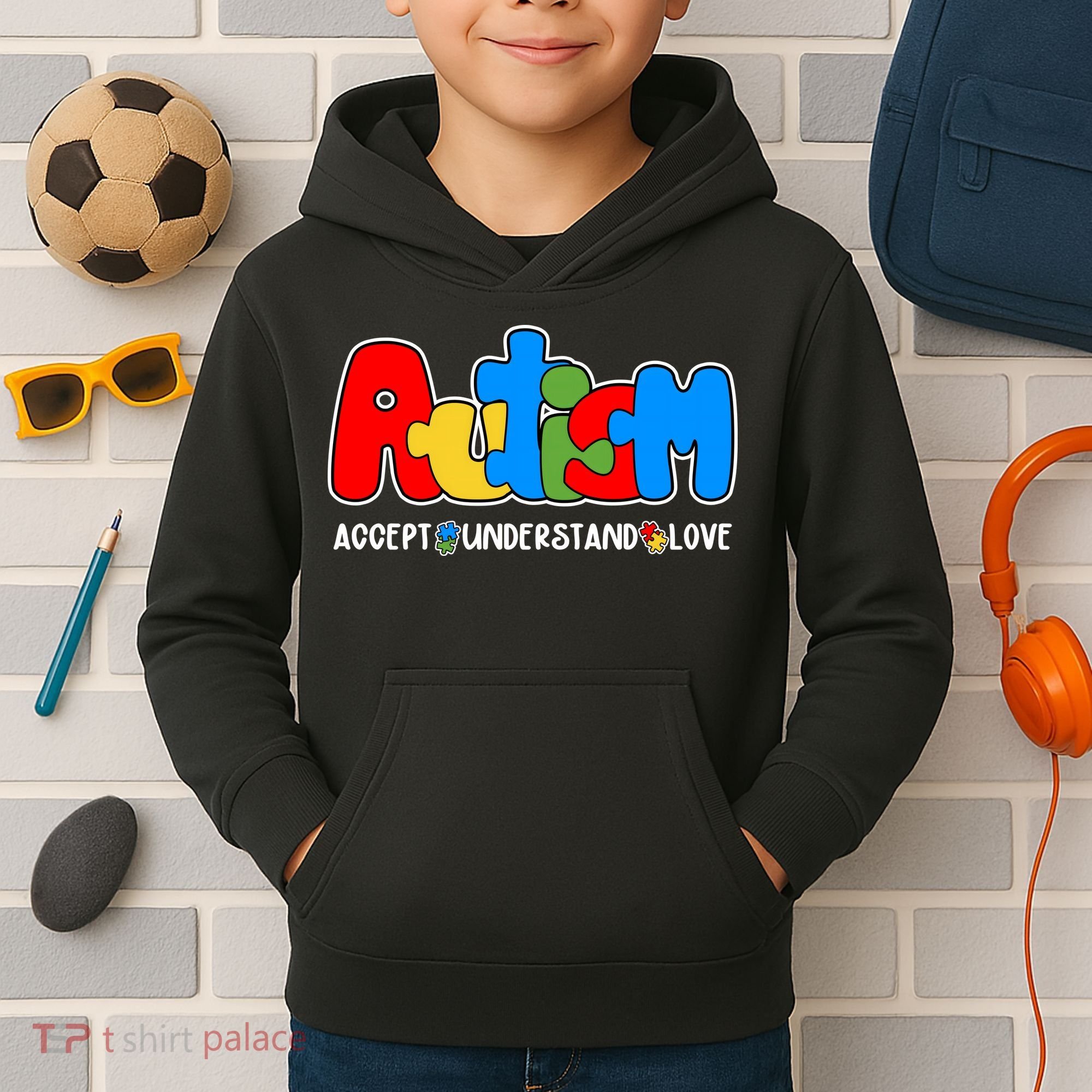 Autism Accept Understand Love Awareness Kids Hoodie