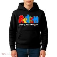 Autism Accept Understand Love Awareness Kids Hoodie thumb 4